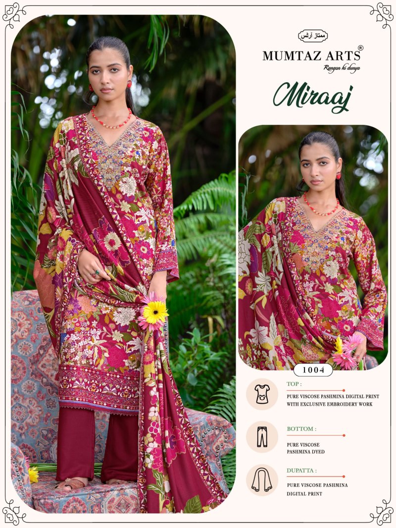 Miraaj By Mumtaz Arts Viscose Discharge Print Pashmina Salwar Suits
